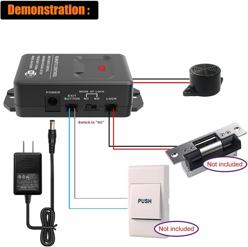 HWMATE 433MHz RF Wireless WiFi Remote Control Switch for Door Access Control System APP Control Supported - Image 2